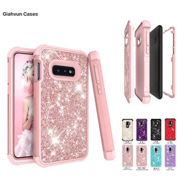 

Bling Glitter PC + Silicone cover cases For Samsung Galaxy S10 S10 Edge S10 Plus S10Edge S10Plus phone Case protective case