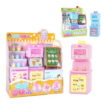 

Kuulee Play House Toy Mini Ice Cream Machine House Interactive Toy Like the real ice cream machine Rich simulation