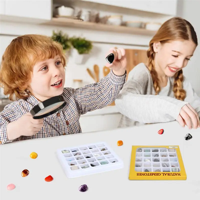 Spécimens minéraux de Collection de pierre de cristal naturel enseignement échantillon enfants jouet d'apprentissage