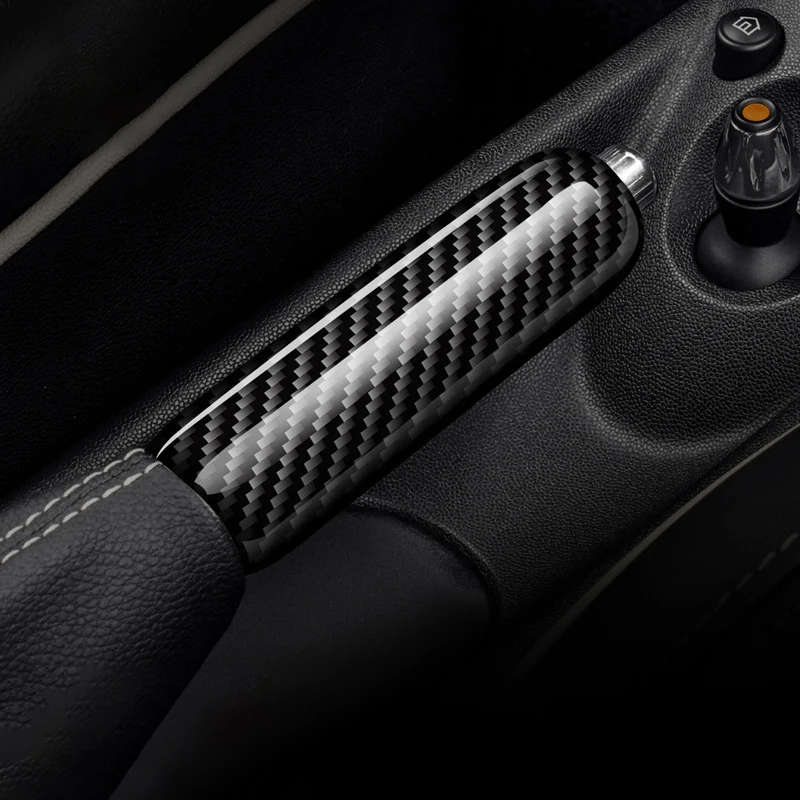 Carbon Fiber Handbrake Lever Cover Hand Brake Grips For Mini Cooper S JCW ONE R50 R53 R55 R56 R57 R58 R59 Car Inner Accessories