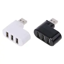 Вращающийся высокоскоростной usb-хаб 2,0 с 3 портами, usb-разветвитель, адаптер для ПК, компьютера, ноутбука, поворачивается на 180 градусов, высокая передача данных