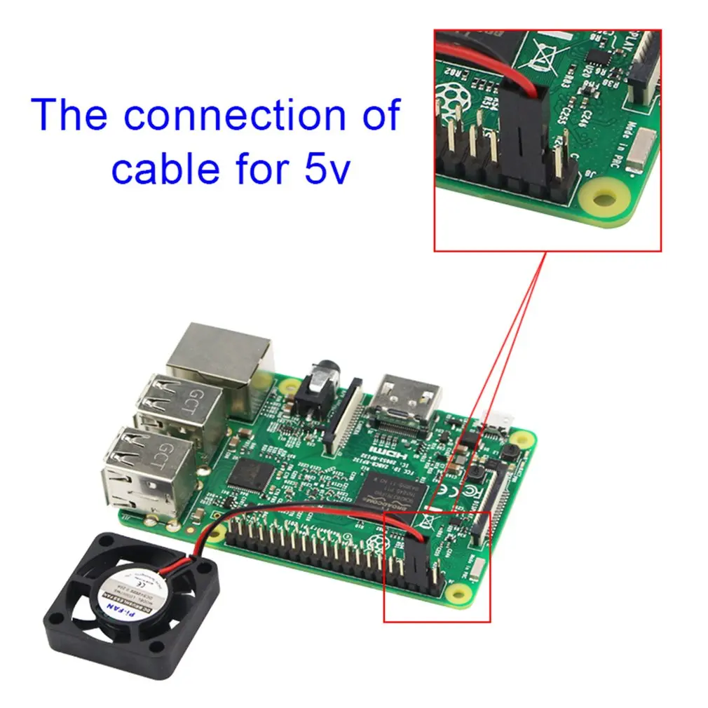 Raspberry Pi cpu вентилятор Регулируемый для Raspberry Pi 4 B/3B+/3B/2B/B+ cpu охлаждающий вентилятор Регулируемый 5V 3,3 V