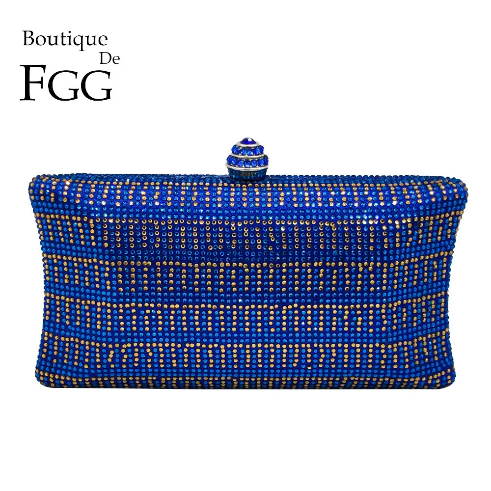 Boutique De FGG Модный Полосатый Для женщин вечерние сумочки клатчи со стразами жесткий