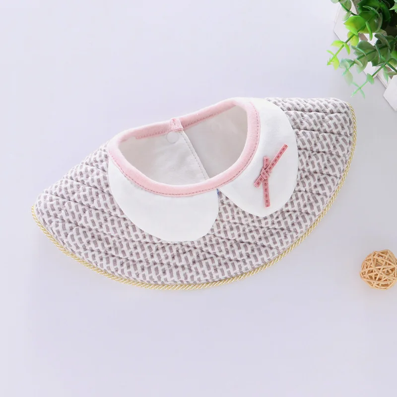 

360 Degree Rotation Cotton Fake Collar Baby Bibs Baby Bandana Drooling Bibs Newborn Boys Girls Feeding Burp Cloths Accessories