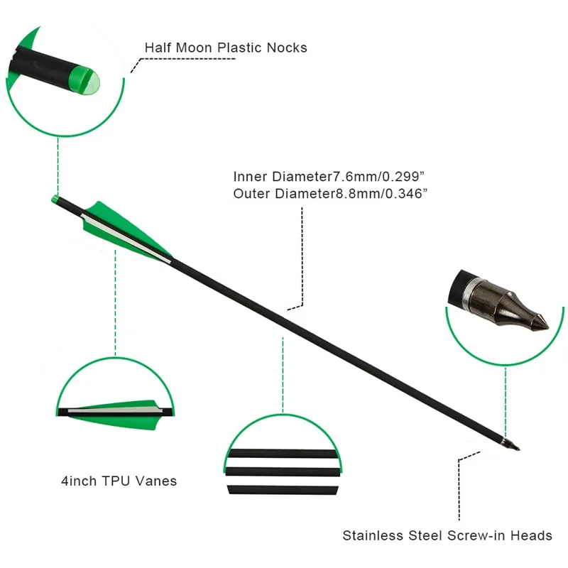Toparchery Carbon Crossbow Arrows - 20/22 Inch Diameter, 8.8mm Description Image.This Product Can Be Found With The Tag Names Futuristic Sports & Entertainment, Lightweight Shooting, Reliable Paintballs