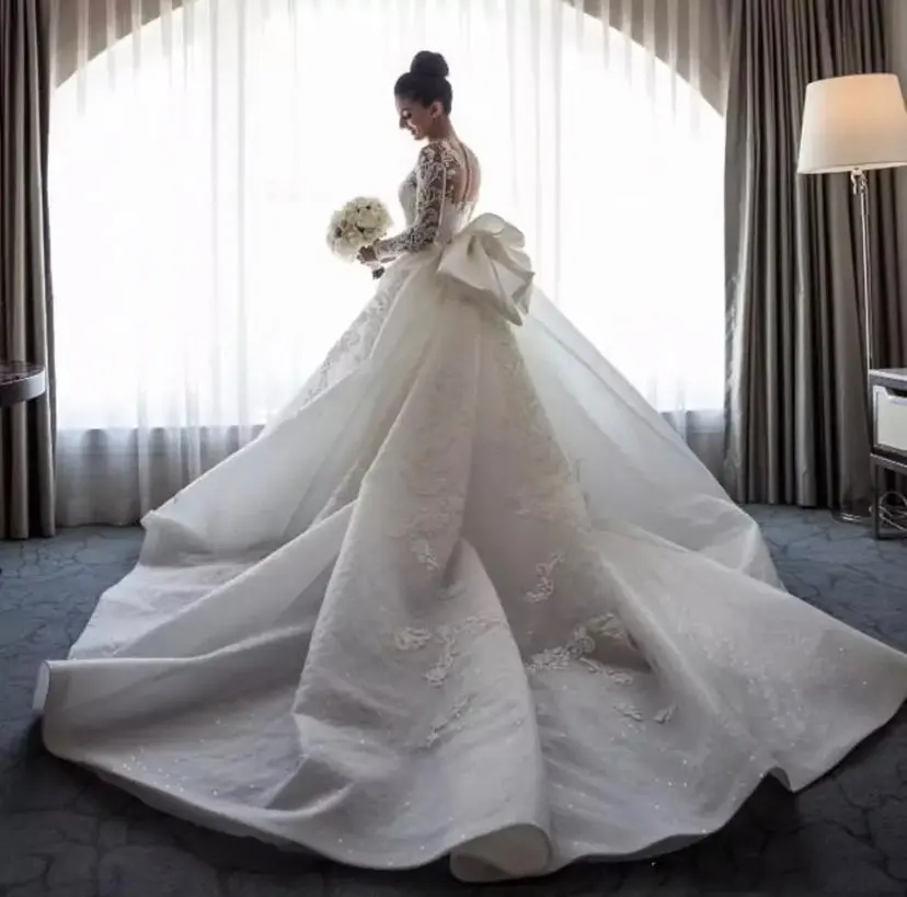 Fsuzwel Vestido de Noiva свадебное платье с аппликацией со съемным шлейфом модель 2020 года