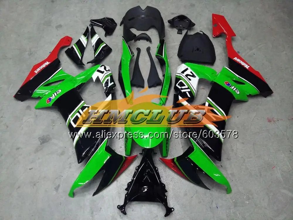 Корпус для KAWASAKI ZX1000C ZX-10R ZX10R 08 09 10 черный Пламя 118CL. 21 ZX 10R 1000CC ZX1000 ZX 10 R 2008 2009 2010 обтекатели - Цвет: No. 4