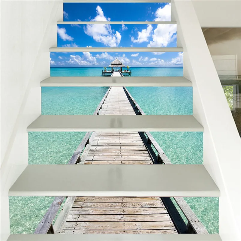 Personality Staircase Decoration Stair Riser Floor Sticker DIY Wall Stairs Decal Stickers Muraux Pour Enfants Chambres 30SEP508
