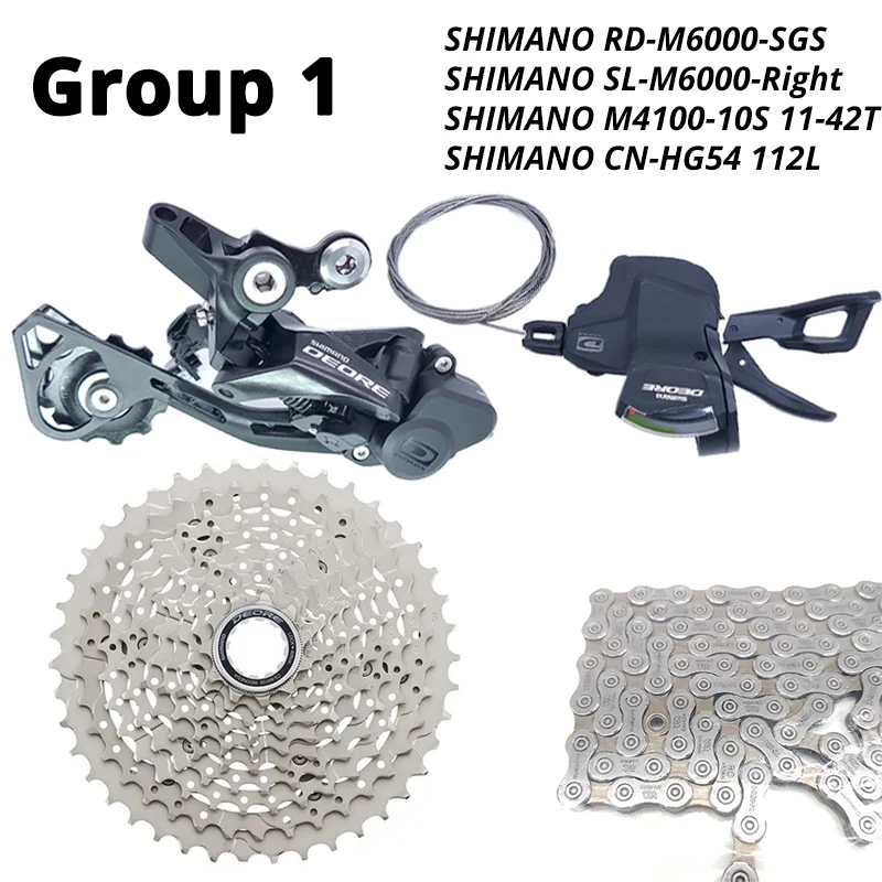 Shiman Deore M6000 10 скоростей s Groupset MTB велосипедные переключатели HG500 кассетные HG54 KMC X10