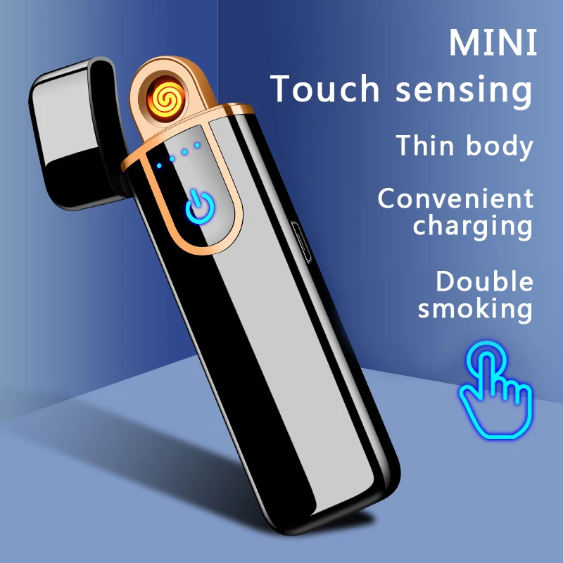 Новый сенсорный индукционный экран USB Электронная зарядка Зажигалка