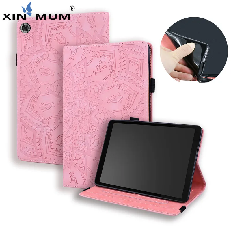 3D цветок из тисненой искусственной кожи кожаный чехол для планшета Lenovo Tab M8 TB 8505F