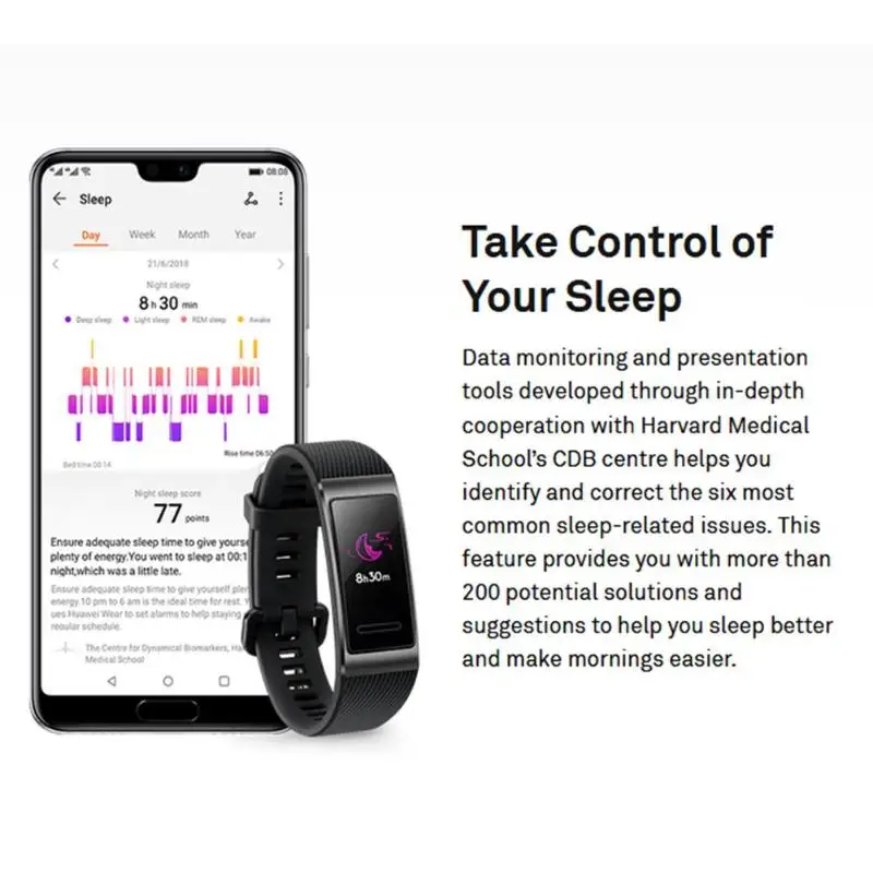 Huawei Band 3 Pro gps смарт-браслет металлический Amoled 0,95 'цветной сенсорный экран плавать ход датчик сердечного ритма сна NFC умный Браслет