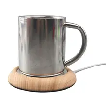 Деревянные зерна нагреватель Coaster 5 Вт USB портативный чашка бутылка грелка коврик для чая кофе напиток нагреватель кружка коврик бутылки аксессуары