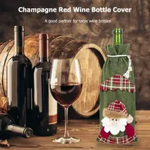 Украшение для рождественского стола, вечерние, красные, винные, рождественские, Санта-Клаус, бутылка, крышка, сумка, наборы, декор для бутылок на год, Рождественский ужин, Сан