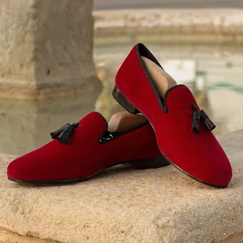 

Men's Shoes New Fashion Handmade Pu Leather Slip-on Dress Shoes Casual Stylish All-match Loafers Shoes Zapatos De Hombre HB233