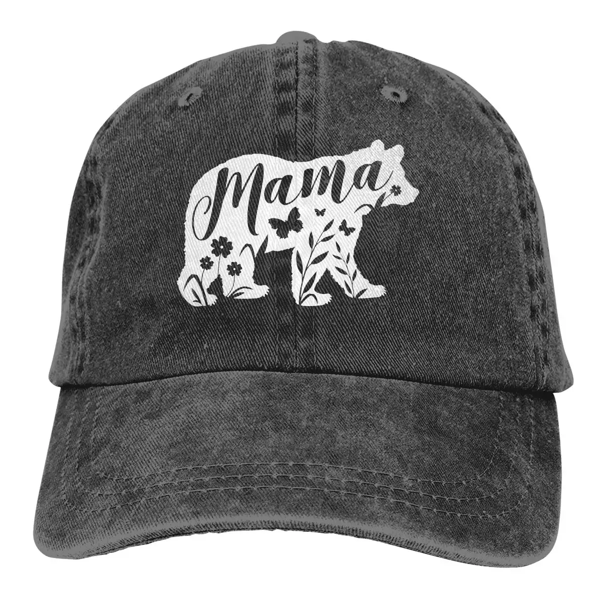 Mama Bear/бейсболки с цветочным принтом для мужчин и женщин, регулируемые бейсболки, Джинсовая Шляпа От Солнца