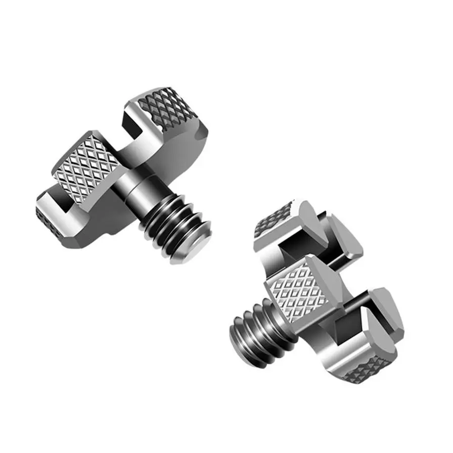 1/4" Universal stainless adapter screw for gimbal to DSLR cameras top slotted 3mm quick release locking mounting