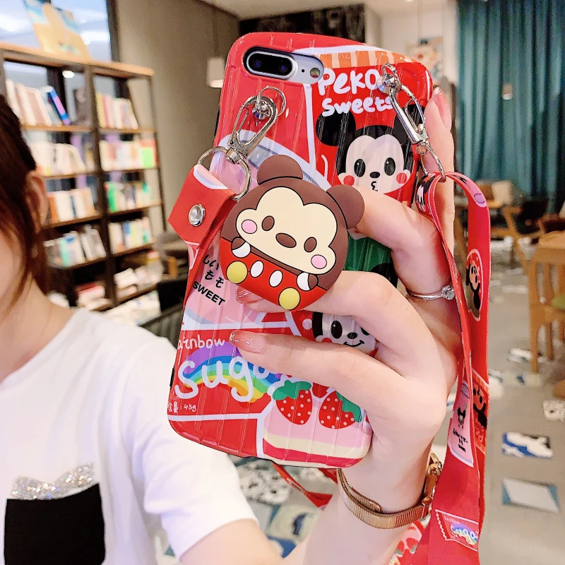 Модный милый мультяшный чехол для телефона IPhone 11 Pro XS Max XR 7 8 6 Plus, высококачественный силиконовый мягкий чехол, Наклонная задняя крышка