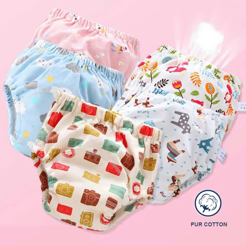 Diapers Panties Potty Training-Pants Reusable-Cloth-Diaper Waterproof Nappy Washable