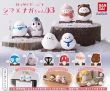  BANDAI Gashapon North Sea Animal Cute Round Bird Clip 02 03 Fat Chick Tit Bird Ornament 