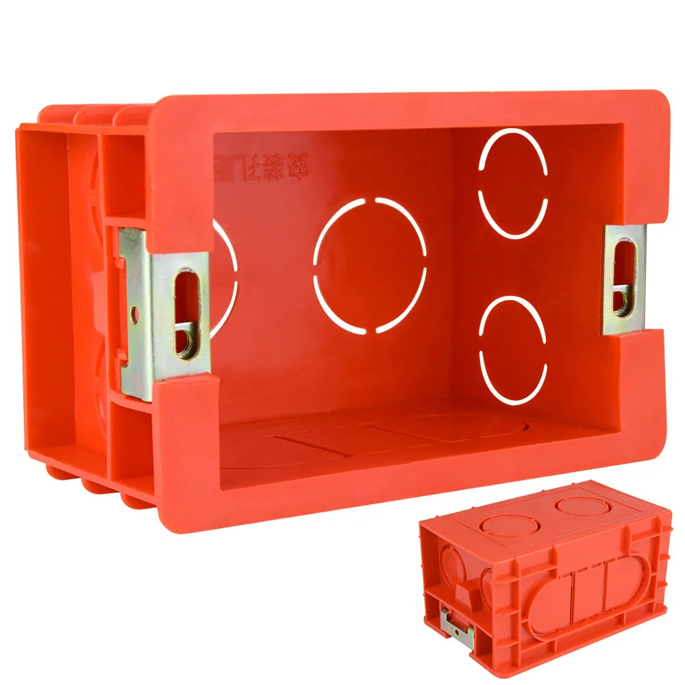 

Adjustable Switch Mounting Box 118 Type PVC Material Wall Mounting Dark Box Socket Red Wiring Inner US Standard Switch Back Box