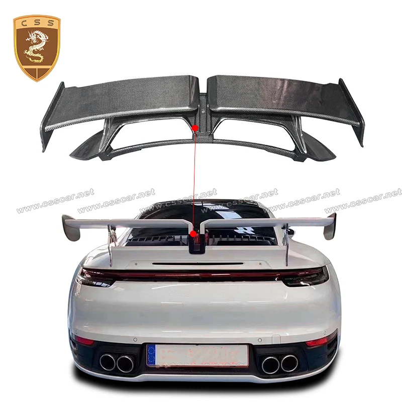 

Newest Porsche-992 Rear Wing Fit for 2020 PORSCHE-911-TechArt Style Carbon Fiber rear spoilers wing car bodykit decoration 00471