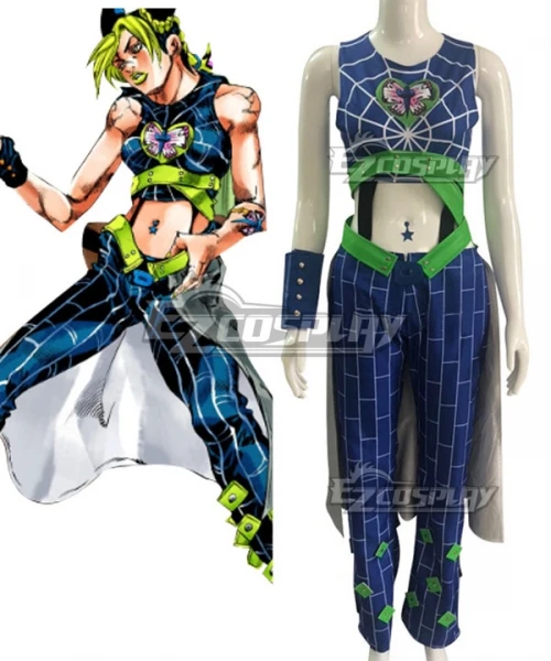 

Костюм для косплея унисекс Stone Ocean Jolyne Cujoh, реквизит для Хэллоуина, Рождества, вечеринки, наряд для взрослых, костюм для косплея, E001