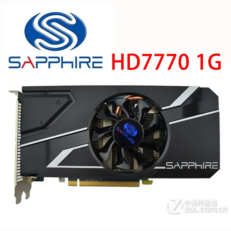 video card for pc SAPPHIRE HD7770 1GB Video Cards GDDR5 128bit Graphics Card For AMD 7700 series Radeon HD 7770 HD 7770 1G HDMI DVI VGA Used gpu pc