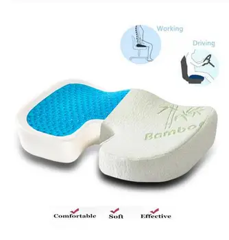 

Bamboo Fiber Gel Cushion Seat Office Thicken Upholstery Memory Foam U-Shape Cushion Silicone Sofa Soft Comfort Cojines Coussin