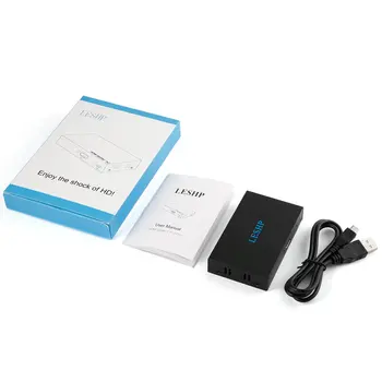 

LESHP Black Portable Plug and Play Low Power Consumption 4K HDMI Switcher 1 in 2 Out Two Port 1.4V Splitter Box Hub