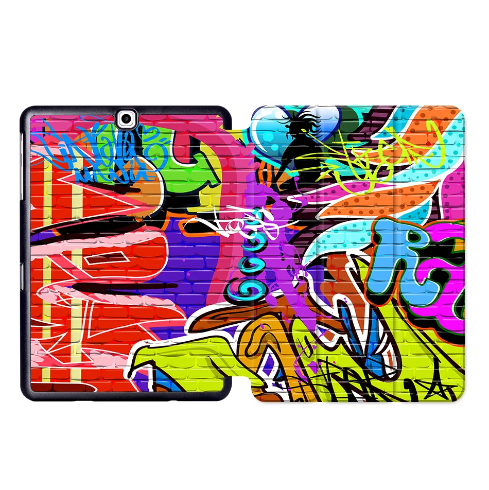 MTT граффити из искусственной кожи чехол samsung Galaxy Tab S2 9,7 SM-T810 T813 T815 T819 тонкий Triflod Флип Стенд смарт-чехол для планшета
