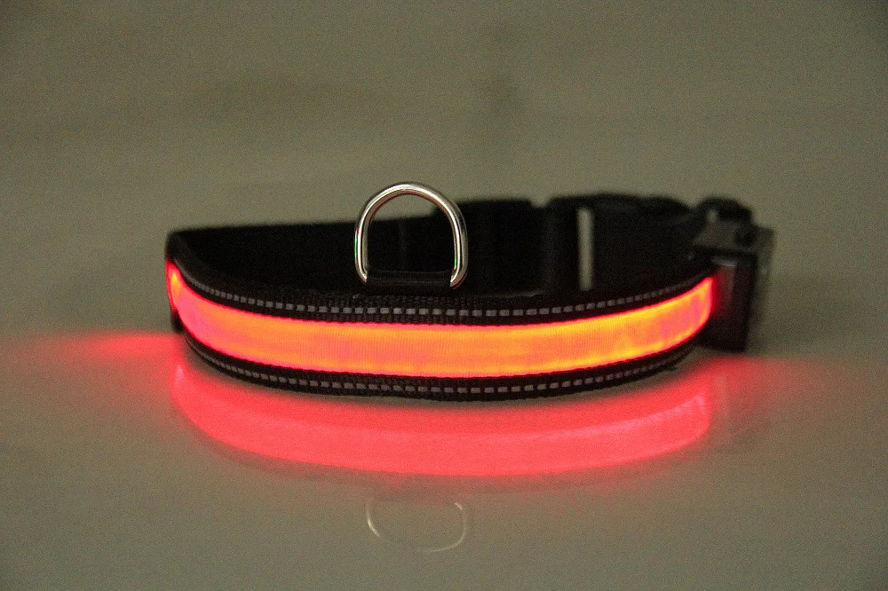 Светодиодный ошейник с солнечным освещением USB Перезаряжаемый нейлоновый разноцветный ошейник с мишкой светящееся ожерелье n товары для домашних животных