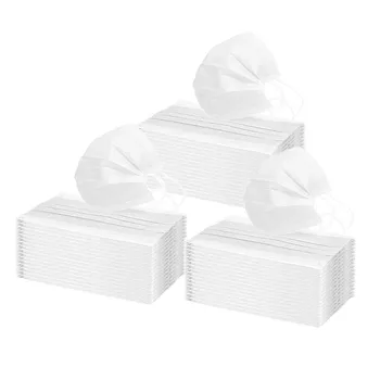 

180Pcs 3 Ply Disposable Face Mouth Masks Anti Haze Dust Respirator White