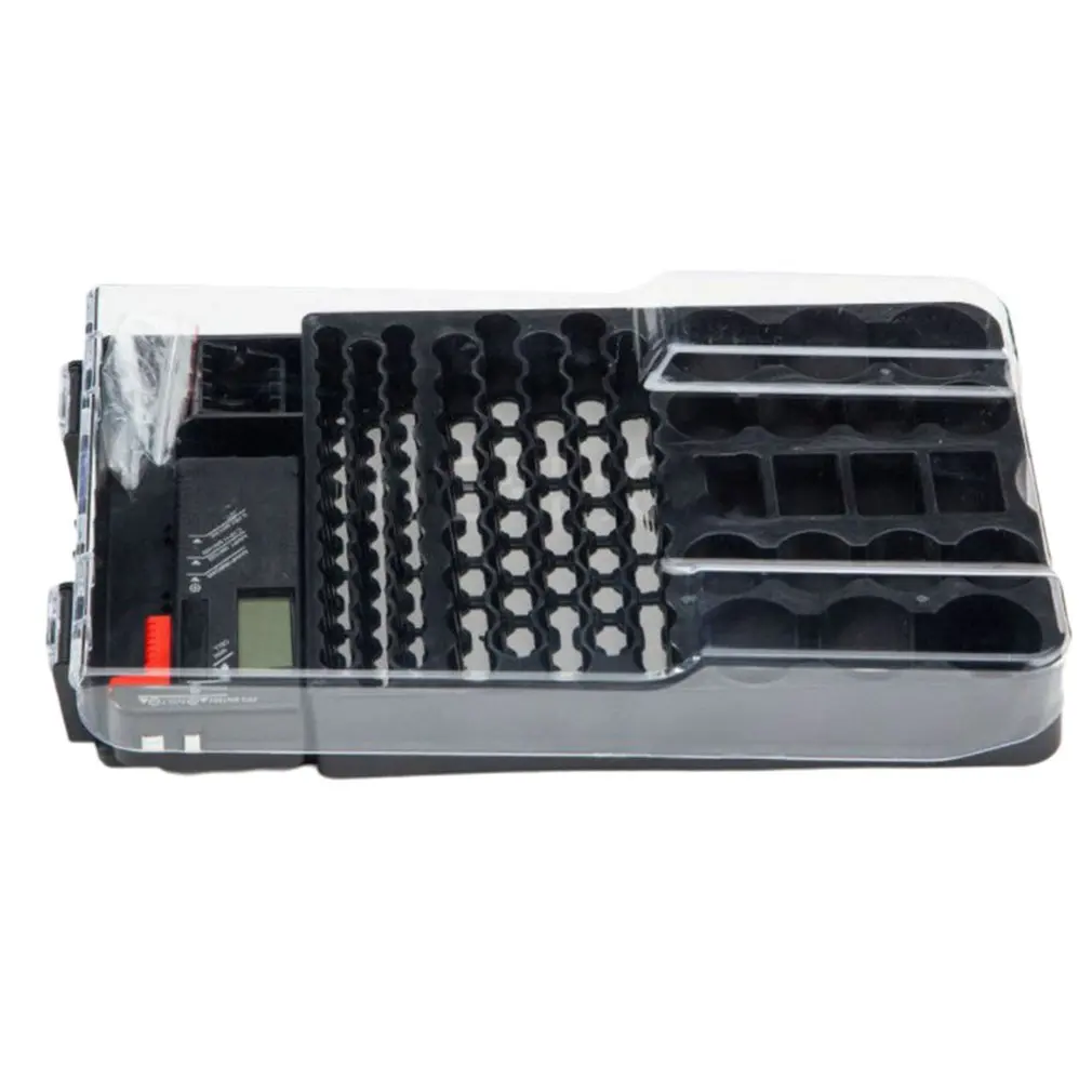 104 Cells With Lid LCD/Three lamp/Covered Pointer Battery Tester Box Battery Storage Box