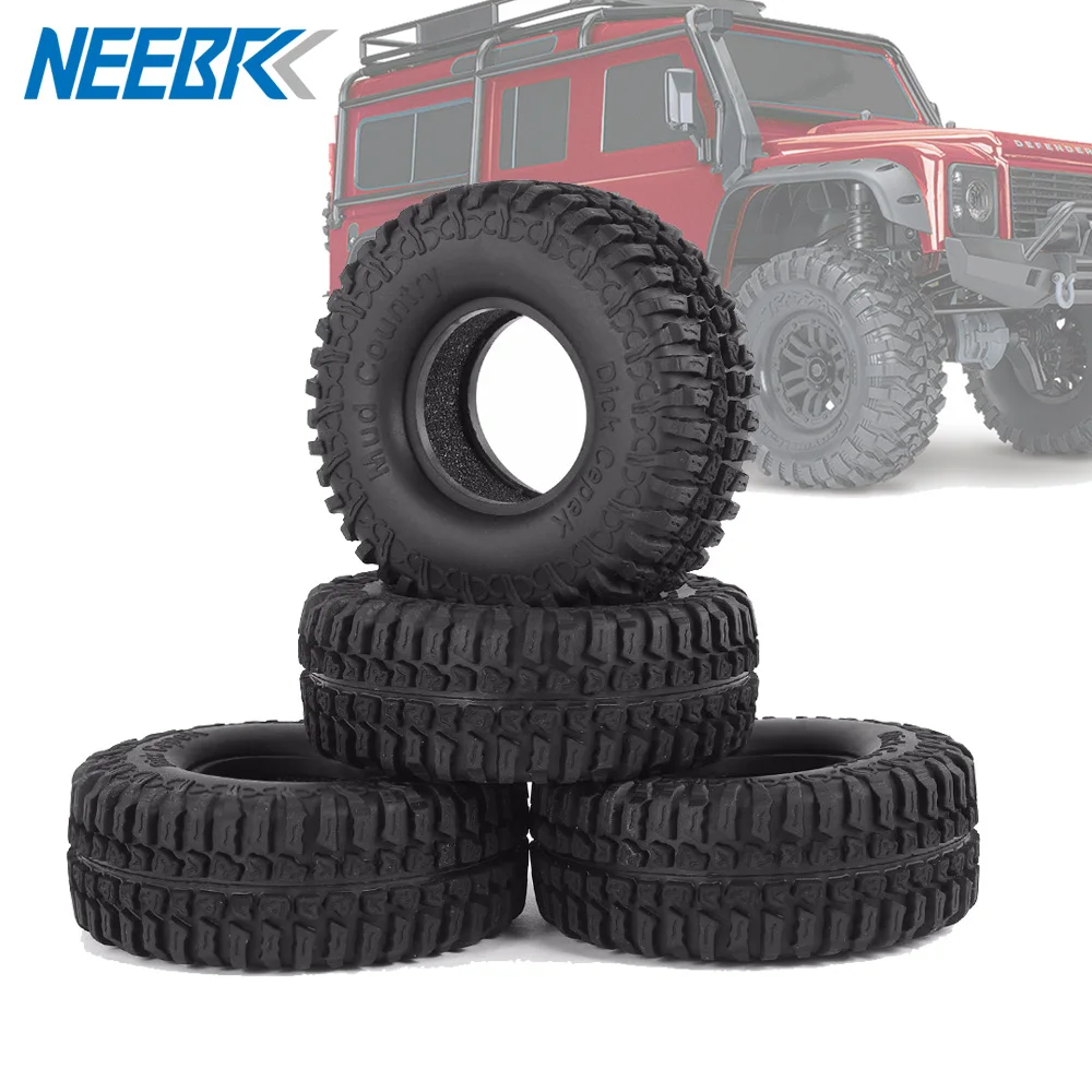

4PCS 1:10 climbing car many lines wear-resisting 1.9 inch tire skin with inner gallbladder for SCX10 AX10 universal application