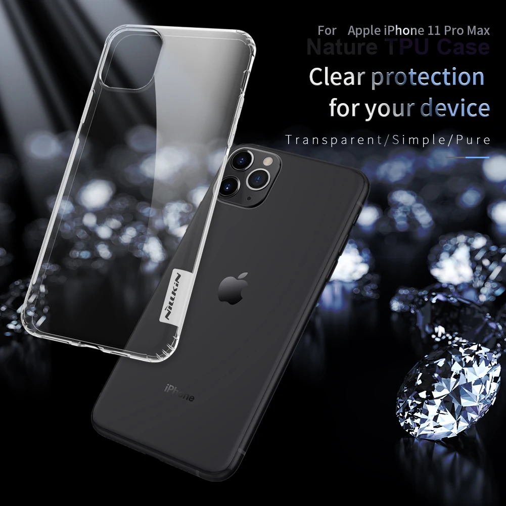 Для iphone 11 Pro Max чехол Nillkin серии Nature прозрачный мягкий чехол из ТПУ для Apple iphone 11/11 PRO/11 PRO MAX чехол