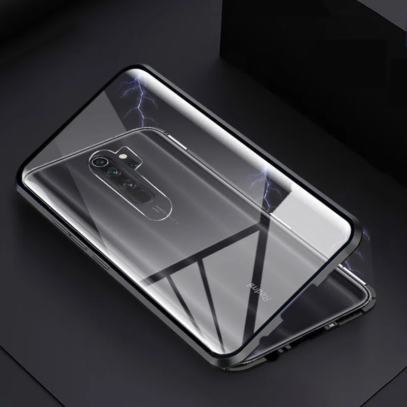 360 Полный Магнитный чехол для Xiaomi Redmi Note 8 pro note8 pro 360 Защитный чехол из закаленного стекла для Xiaomi Redmi Note 8 pro Чехол