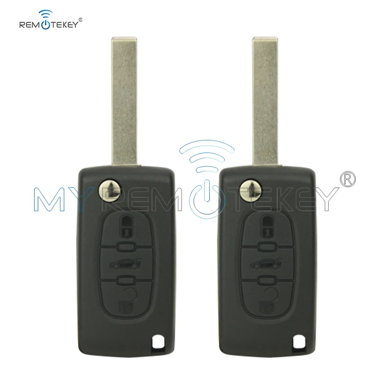 Remtekey 2 шт. 3 кнопки 433 МГц ID46 PCF7941 HU83 удаленное ключи для Peugeot ключ Citroen спросить