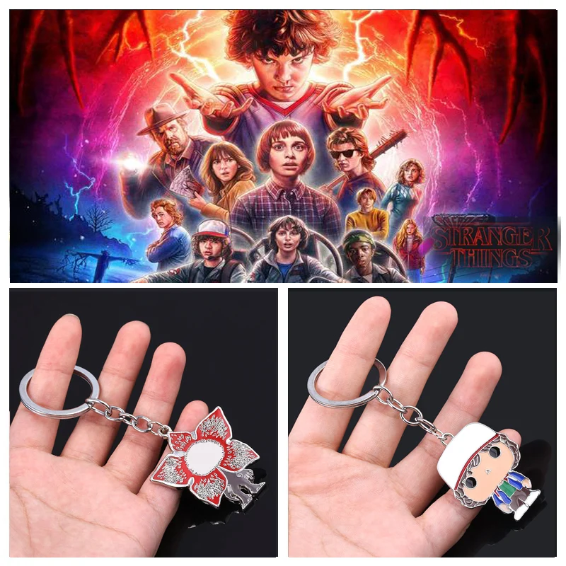 SG странные вещи брелок милый мультфильм алфавит стена Монстр Demogorgon Eleven вафли Дастин фигура мужские детские Брелоки ювелирные изделия