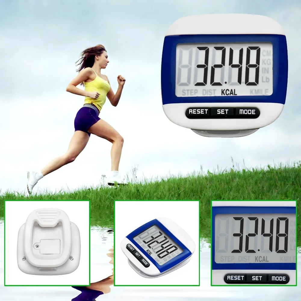 HIINST LCD Digital Step Pedometer Walking Calorie Counter Distance Run Belt Clip New Smart Health Fitness Sport Pedometer 319