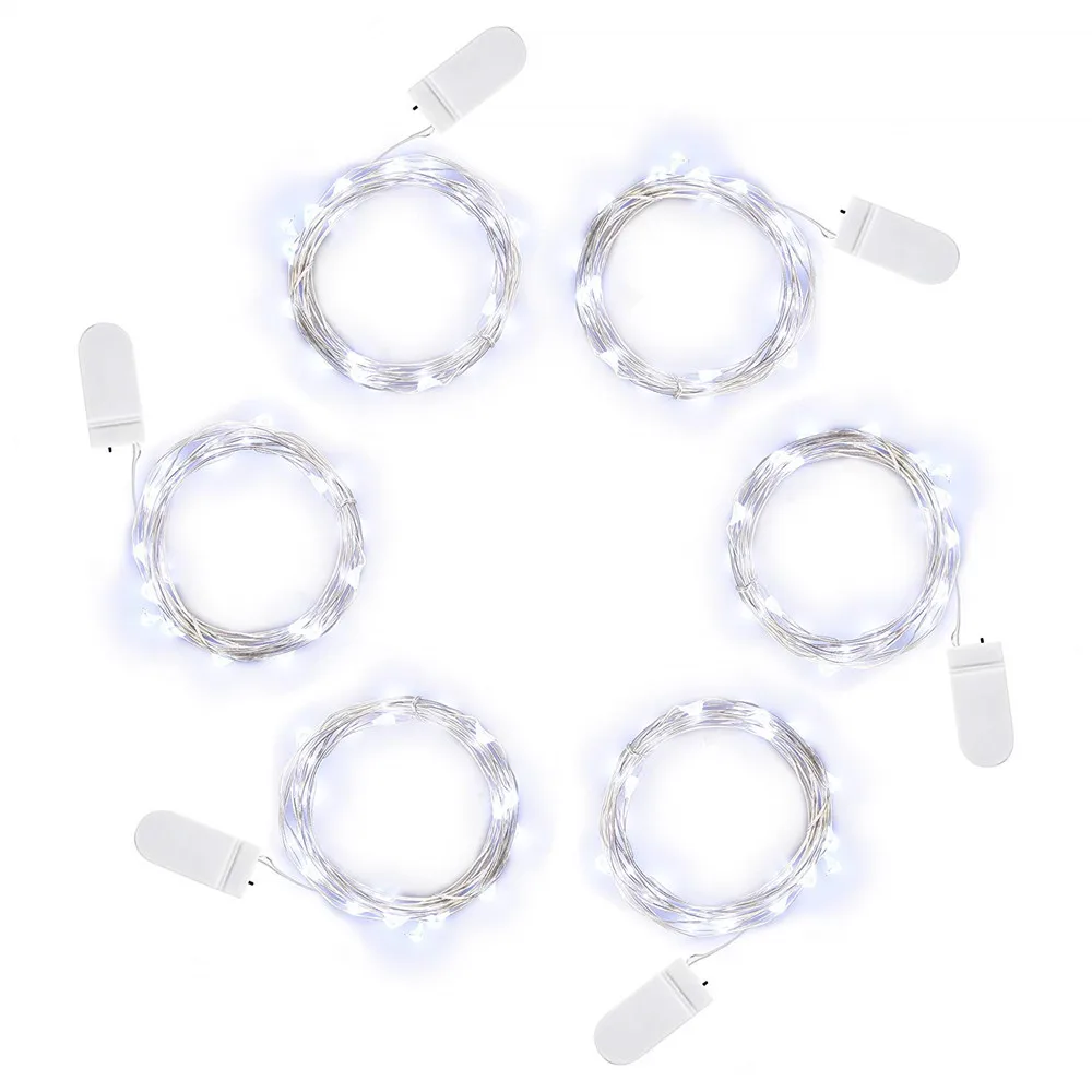 Питание от батареи 30Led Сказочный светильник 3M Серебряный медный провод мини-лампа для рождества, праздника, свадьбы, вечеринки, украшения 10 шт./ло