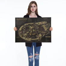 Серия «Звездные войны», Постер из фильма, ВИНТАЖНЫЙ ПЛАКАТ из крафт-бумаги, домашний декор, художественная роспись для офиса, школы, комнаты, 50,5X35 см