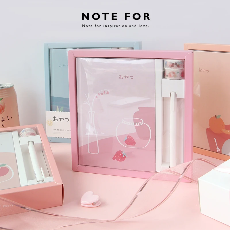 

Lovely INS Girl Fashion Note For Afternoon Creative Hardcover Diary Gift Set 192P Lined Notebook Free Shipping