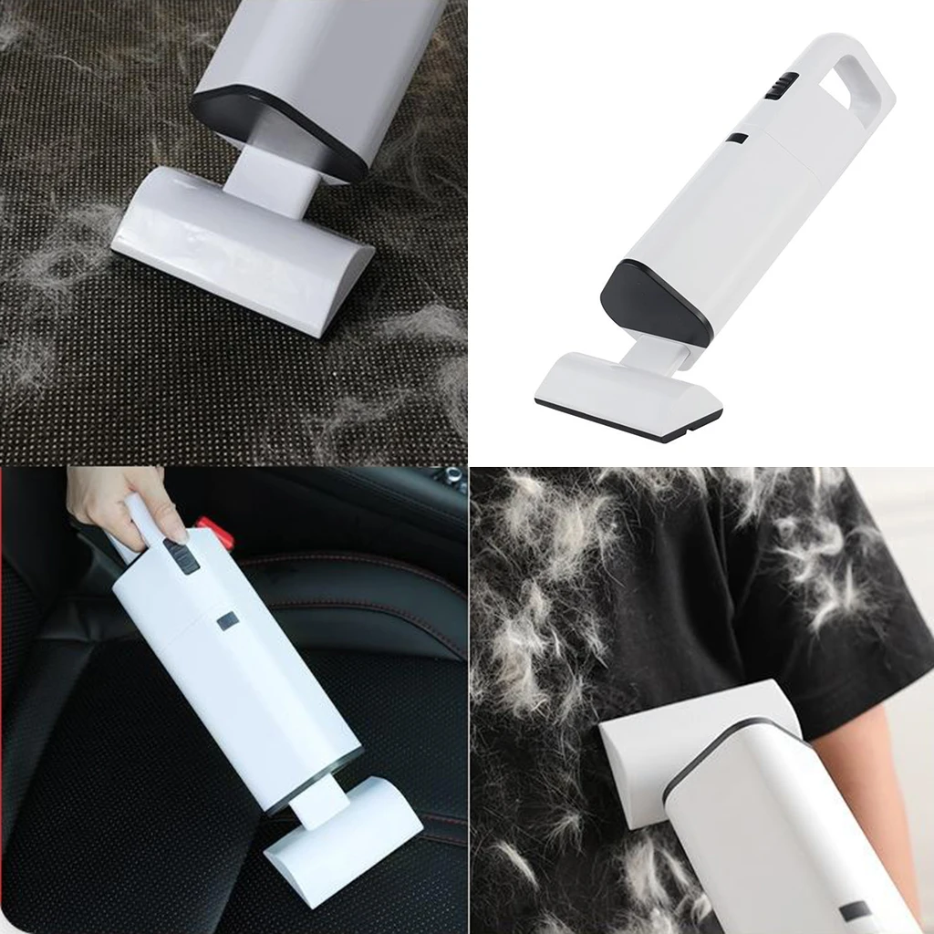 Handheld Vacuum Cleaner with Brush, Home Car Pet Hair Suction, USB Rechargeable