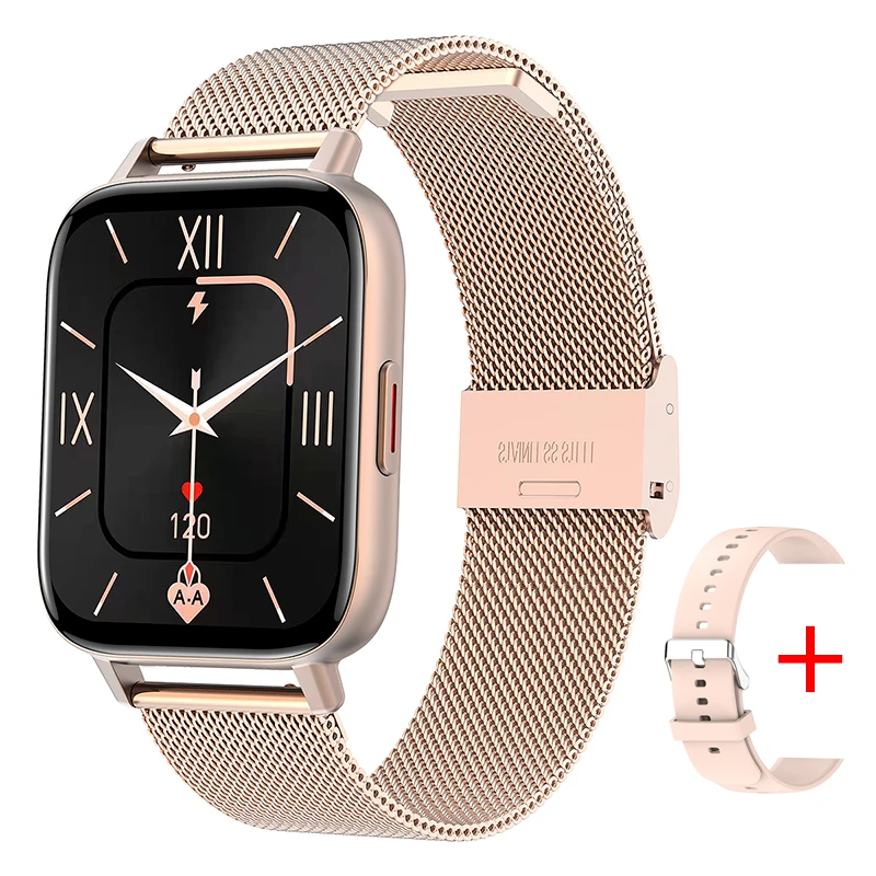 2021 New Smart Watch Men 1.69 inch Screen Bluetooth Answer/Dial Call Custom Dial 24 Hours Heart Rate Tracker Women Smartwatch 