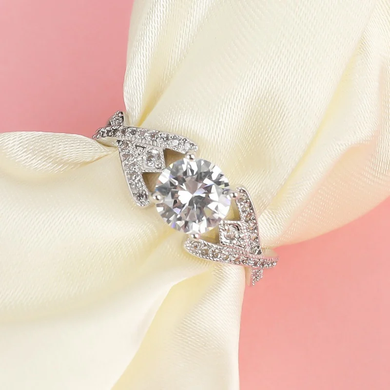 Новое Изысканное серебряное обручальное кольцо с цирконом для женщин Bijoux Anel Femme обручальное кольцо, украшения для бракосочетания подарок
