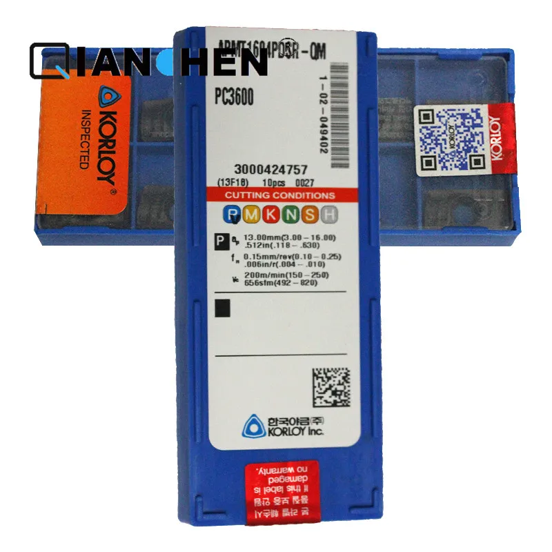 Оригинальные Корея KORLOY APMT1604PDR-K KF5900 APMT1604PDSR-OM PC3600(10 шт./лот) Высокое качество расточка вставка инструмента