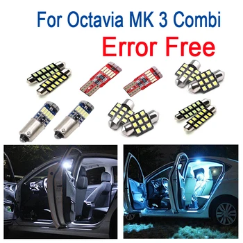 

17x Canbus LED bulb Interior dome map Lights + LED Footwell lamp for Skoda for Octavia MK 3 MKIII RS Combi 5E5 Wagon (2013+)