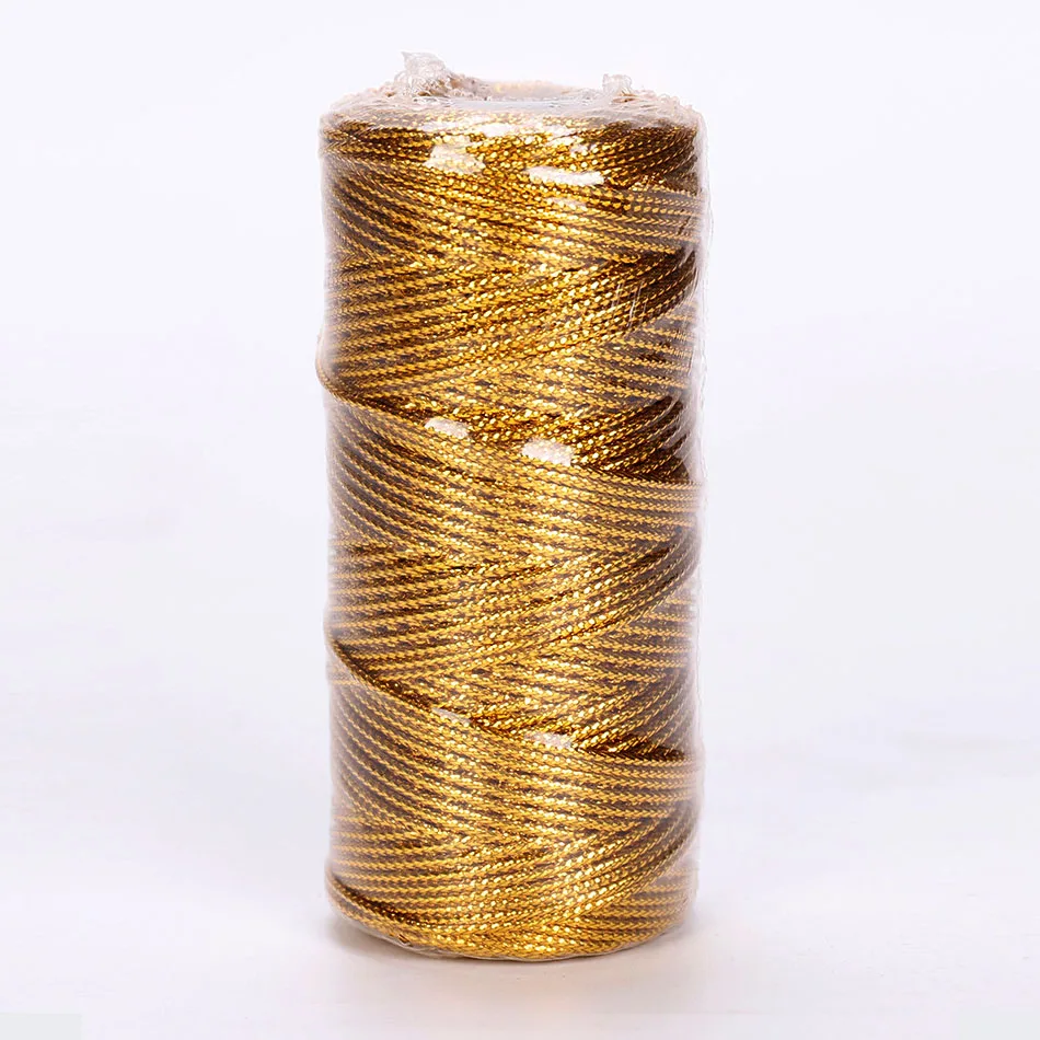 200m Filo Oro Metallico Per Regali E Decorazioni – Spago Dorato Da 1,5 Mm In Poliestere – Cordoncino Per Fai Da Te, Natale E Artigianato