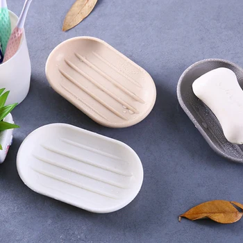 

1pc Simple Style Soap Box Light Color Toilet Soap Dish Case Bathroom Plastic Soap Holder Box Home Container Storage Case